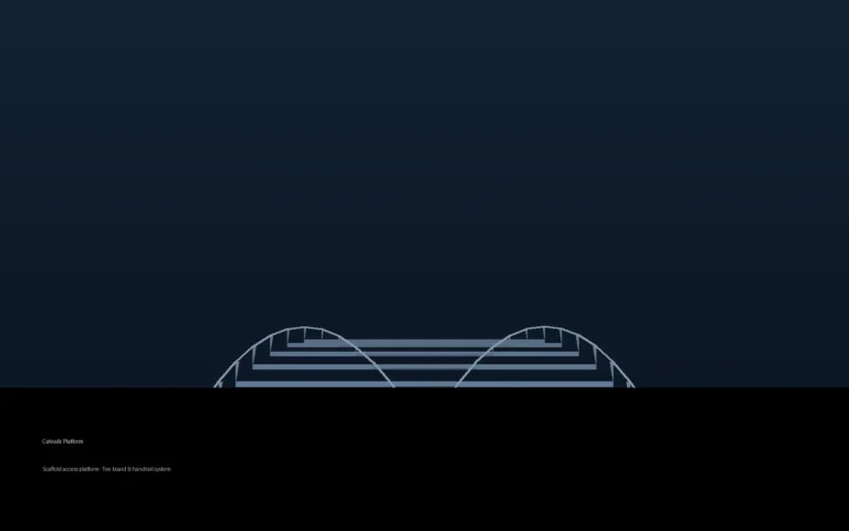 Catwalk platform installed within a scaffolding structure