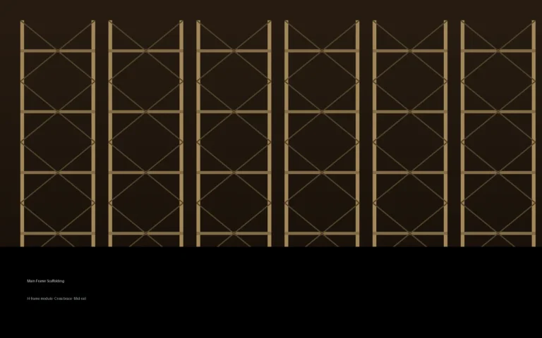 Main Frame scaffolding module with horizontal members